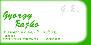 gyorgy rajko business card